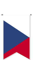 Czech flag in soccer pennant.