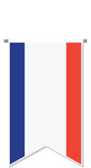 France flag in soccer pennant.