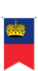 Liechtenstein flag in soccer pennant.