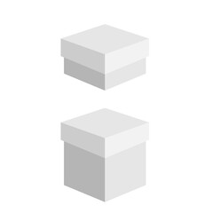 Realistic set of cardboard boxes. Front and perspective views. jpeg illustration isolated on a white background. Can be used for food, medicine, cosmetics, 3d jpg. Ready for your design
