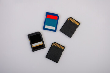 SD memory card isolated on white background