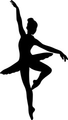 ballerina pose silhouette