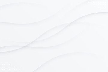 White abstract background with gray waves