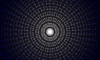 gradient line Circle on black background