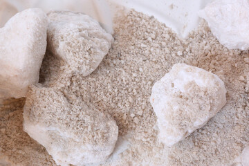 coarse grained salt stones close up photo