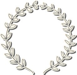 Hand drawn floral for wedding and holiday background.