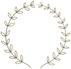 Hand drawn floral for wedding and holiday background.