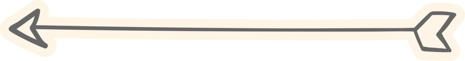 Cute arrow doodle style element.