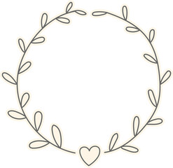 Hand drawn floral for wedding and holiday background.