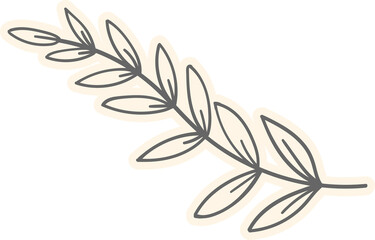 Hand drawn floral for wedding and holiday background.
