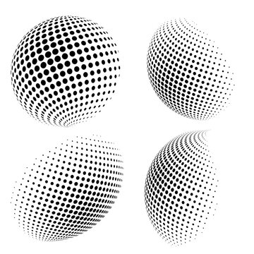 Abstract grunge halftone globe textured background design vector