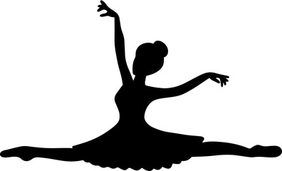 ballerina pose silhouette