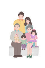 Obraz na płótnie Canvas Happy family, mom, dad and kid