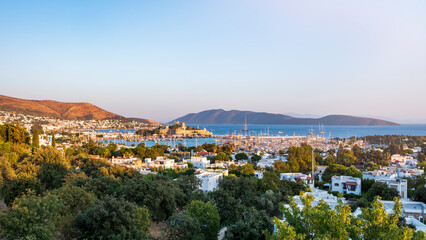 Fototapeta premium Aerial View Bodrum Castle at Turkey. Bodrum Castle