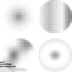 Abstract circle grunge halftone vector banner design background
