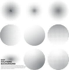 Abstract circle grunge halftone vector banner design background