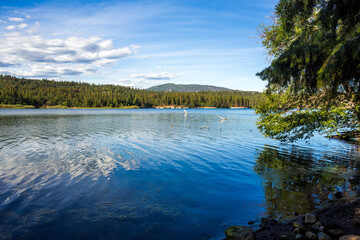 Lake Britton in California. Popular place for recreational activity