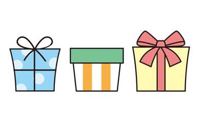 プレゼントボックスのイラスト素材。