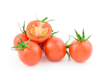 Fresh tomato on white background