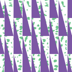 Fototapeta premium Abstract Hand Drawing Triangles and Random Dots Seamless Geometric Vector Pattern Isolated Background