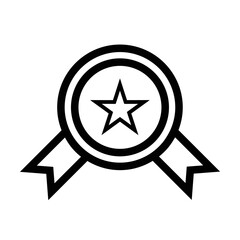 golden star icon, medal award icon illustration