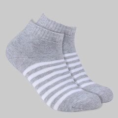 Socks for men ,cotton pair socks with black and white lining design 