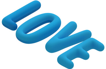 Fototapeta premium love. 3d rendering of the word Love