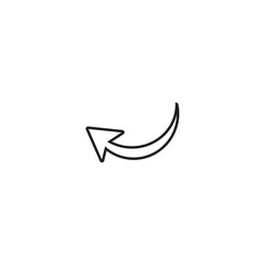 Arrow recycle icon flat design illustration
