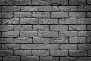 Painted brick wall. Black and white image for background
