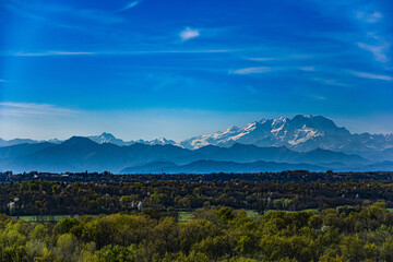 Il Monterosa visto dal belvedere di Tornavento