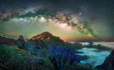 Caldera de la Taburiente With the Milky Way