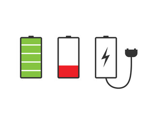 battery charging illustration collection