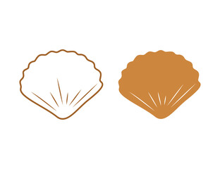 Sea shell flat illustration