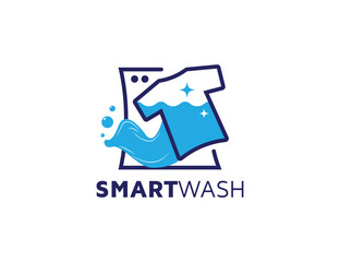 Laundry logo design template