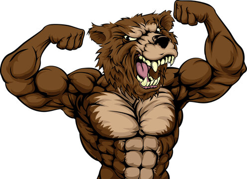 Grizzly Bear Animal Mascot