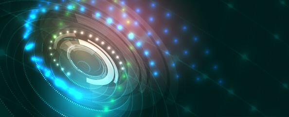 Artificial intelligence. Technology web background. Virtual concept