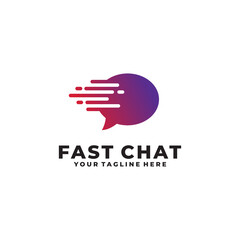 chatting logo vector design template