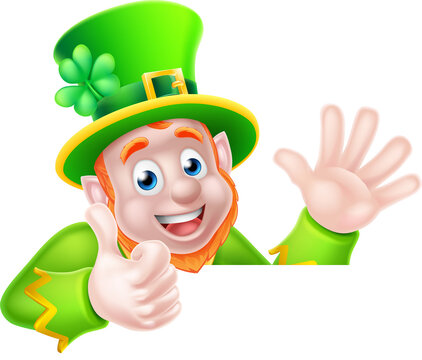 Cartoon Leprechaun Thumbs Up