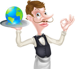 Waiter with Globe