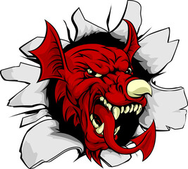 Welsh Dragon Smashing Out