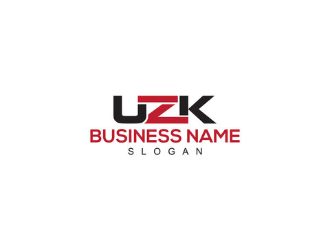Letter UZK u z k Logo Letter Vector Icon With Three Alphabet Design For Business