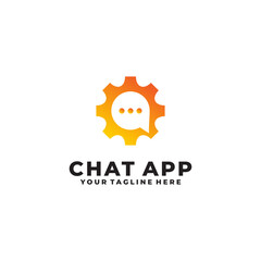 chatting logo logo vector design template