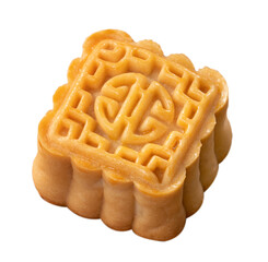 Delicious moon cake for Mid-Autumn Festival food mooncake isolated white table background