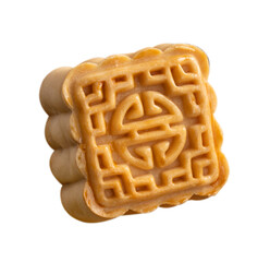 Delicious moon cake for Mid-Autumn Festival food mooncake isolated white table background