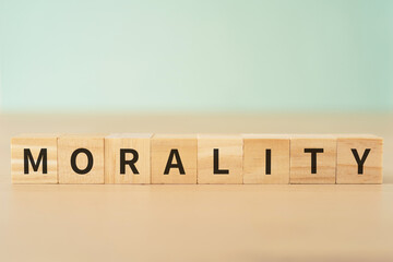 道徳・倫理のイメージ｜「MORALITY」と書かれたブロック
