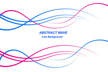 Abstract blue, pink wavy stylized line background .blending gradient colors It used for Web, Mobile Applications, Desktop background, Wallpaper, Business banner, poster. It make using blend tool