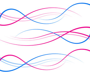 Abstract blue, pink wavy stylized line background .blending gradient colors It used for Web, Mobile Applications, Desktop background, Wallpaper, Business banner, poster. It make using blend tool