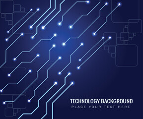 Fototapeta premium Technology background with circuit board elements. Vector illustration.