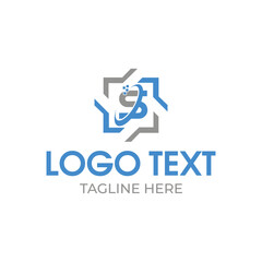S  technology logo design