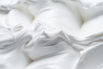 Frozen Lemon flavour gelato - full frame detail. Close up of a white surface texture of Ice cream.